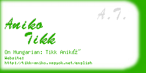 aniko tikk business card